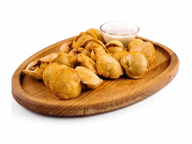 Жареные пельмени